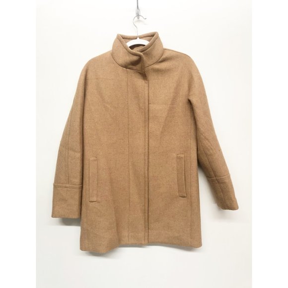 J. Crew Women's Tan Wool Zip Up Coat 6